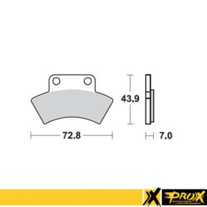 ProX Rear Brake Pad Polaris Scrambler/Sportsman 400 ’94-97