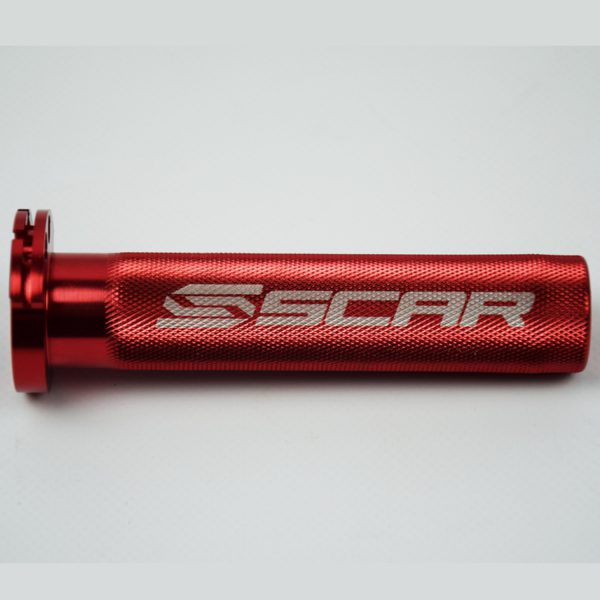 Scar Aluminum Throttle Tube + Bearing - Kawasaki/Suzuki/Yamaha - Red color