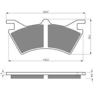 GOLDFREN Brake Bads 208 Ceramic carbon AD