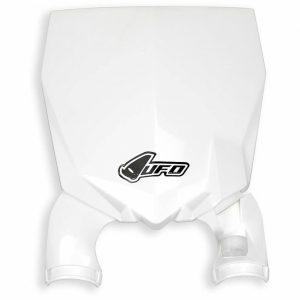 UFO Stadium Front number plate YZF250 10-18 /450 10-17 / YZ125/250 2015- White